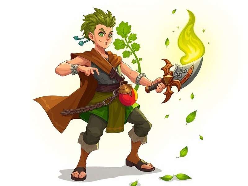 Coriander Warrior game hero with spice powers